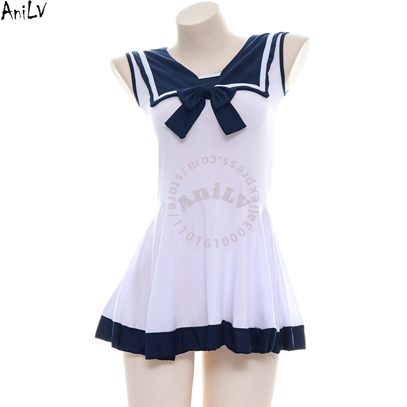 Anime Cosplay Japanese Girl - AniLV-uniforme de marinero azul marino para