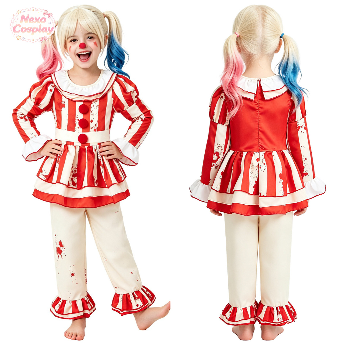 Anime Cosplay Kid - Disfraz de Payaso de Terror a