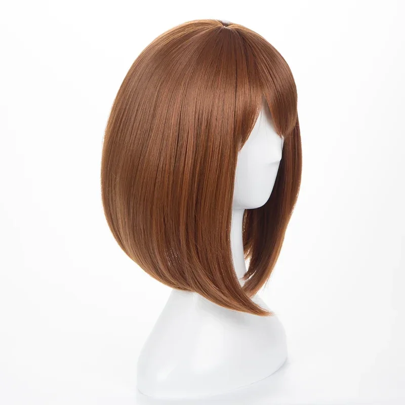 Anime Cosplay Website - Peluca Corta Marrón Estilo Bob Resistente