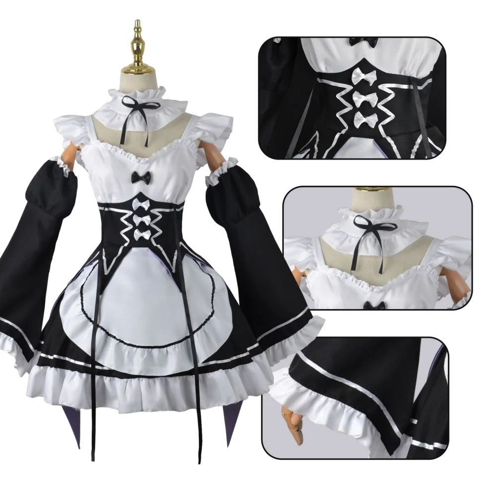 Anime Cosplay Live - Disfraz de Anime Ram Rem Maid