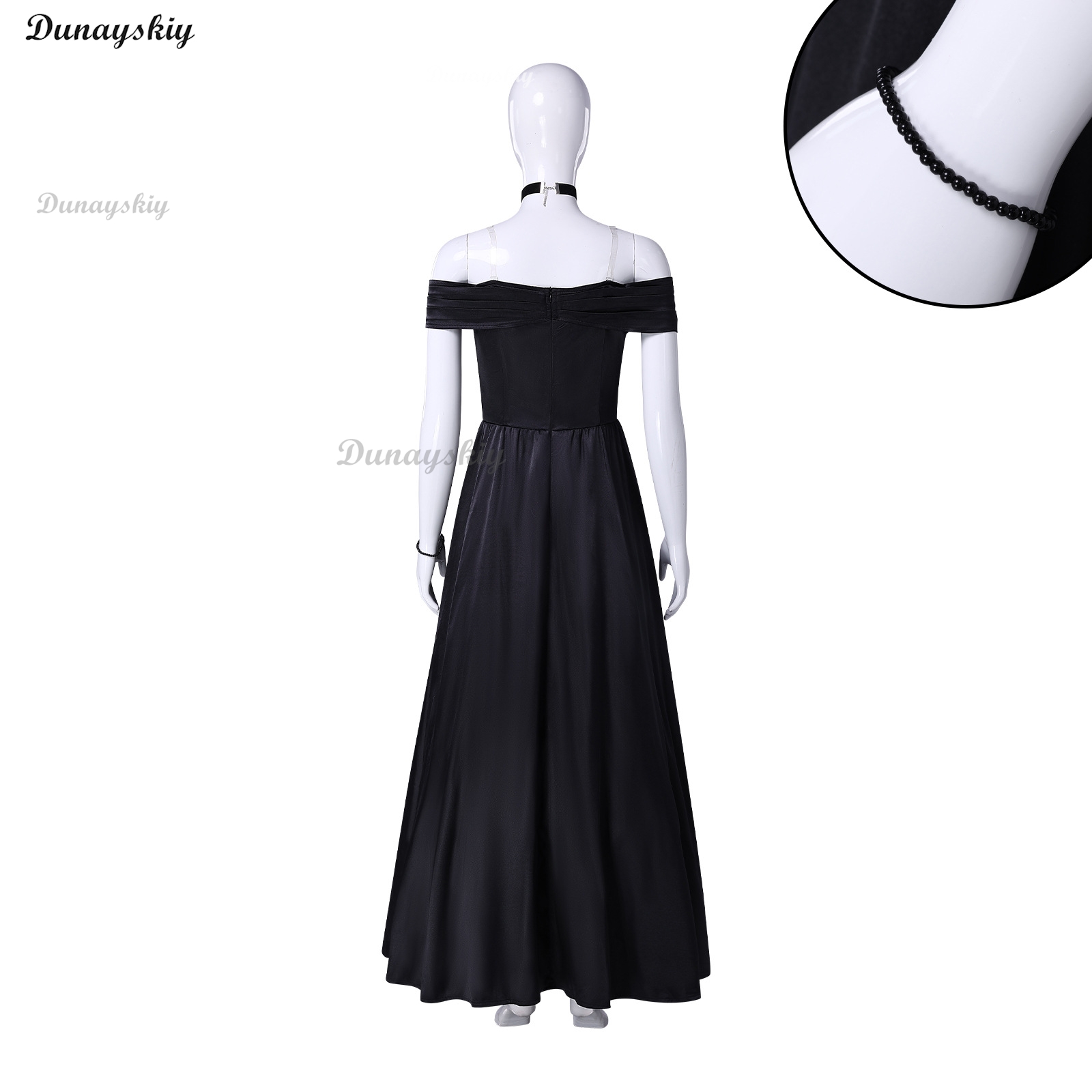 Elegantes Vestidos Largos Negr - Anime Cosplay Couple reseña y precio