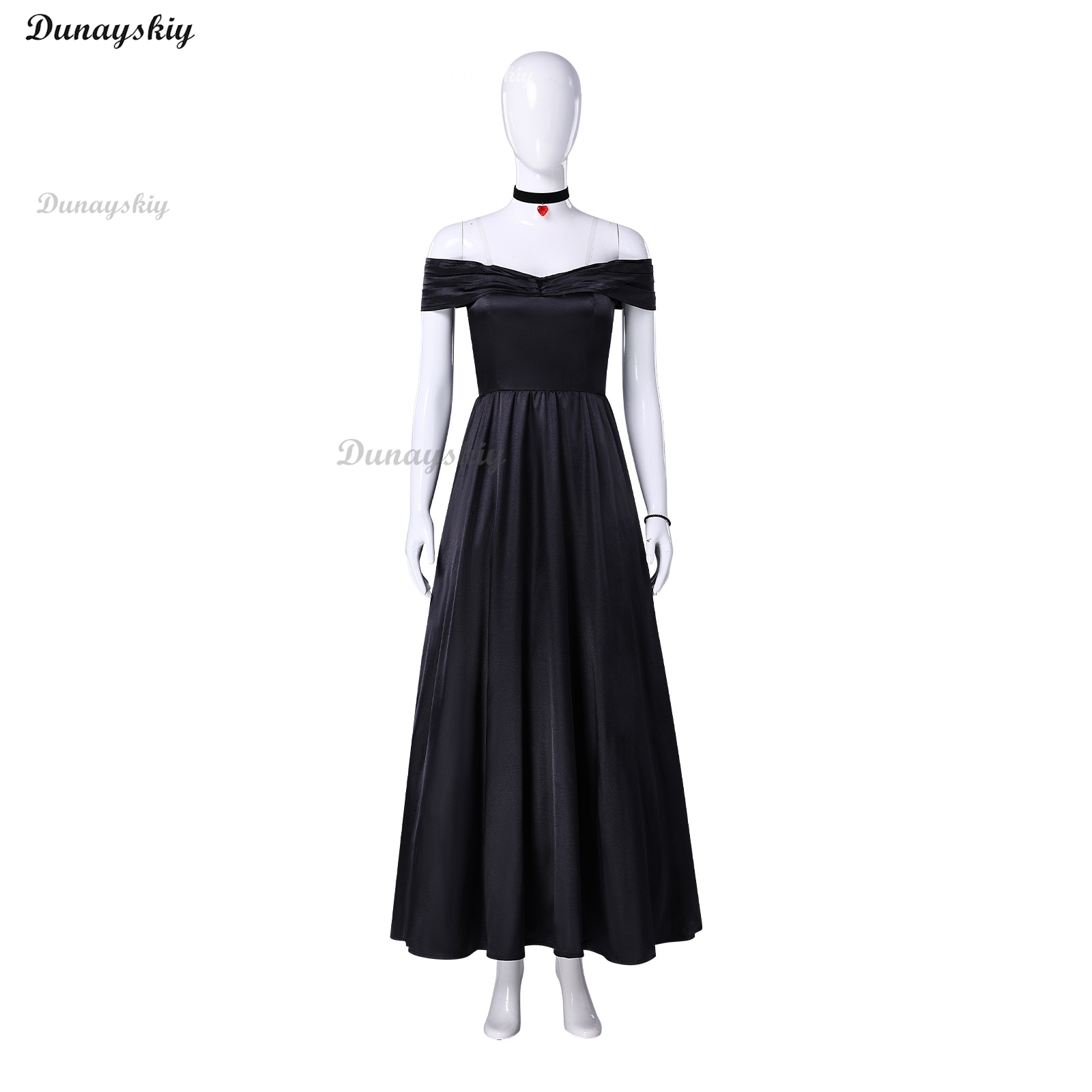Elegantes Vestidos Largos Negr - Anime Cosplay Couple reseña y precio