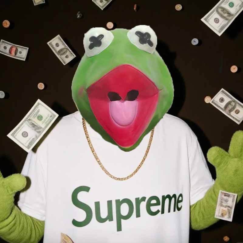 The Kermit Frog Meme Head Mask - Anime Cosplay Meme reseña y precio