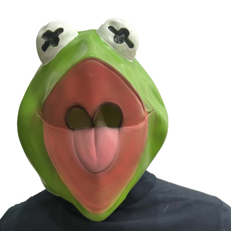 The Kermit Frog Meme Head Mask - Anime Cosplay Meme reseña y precio