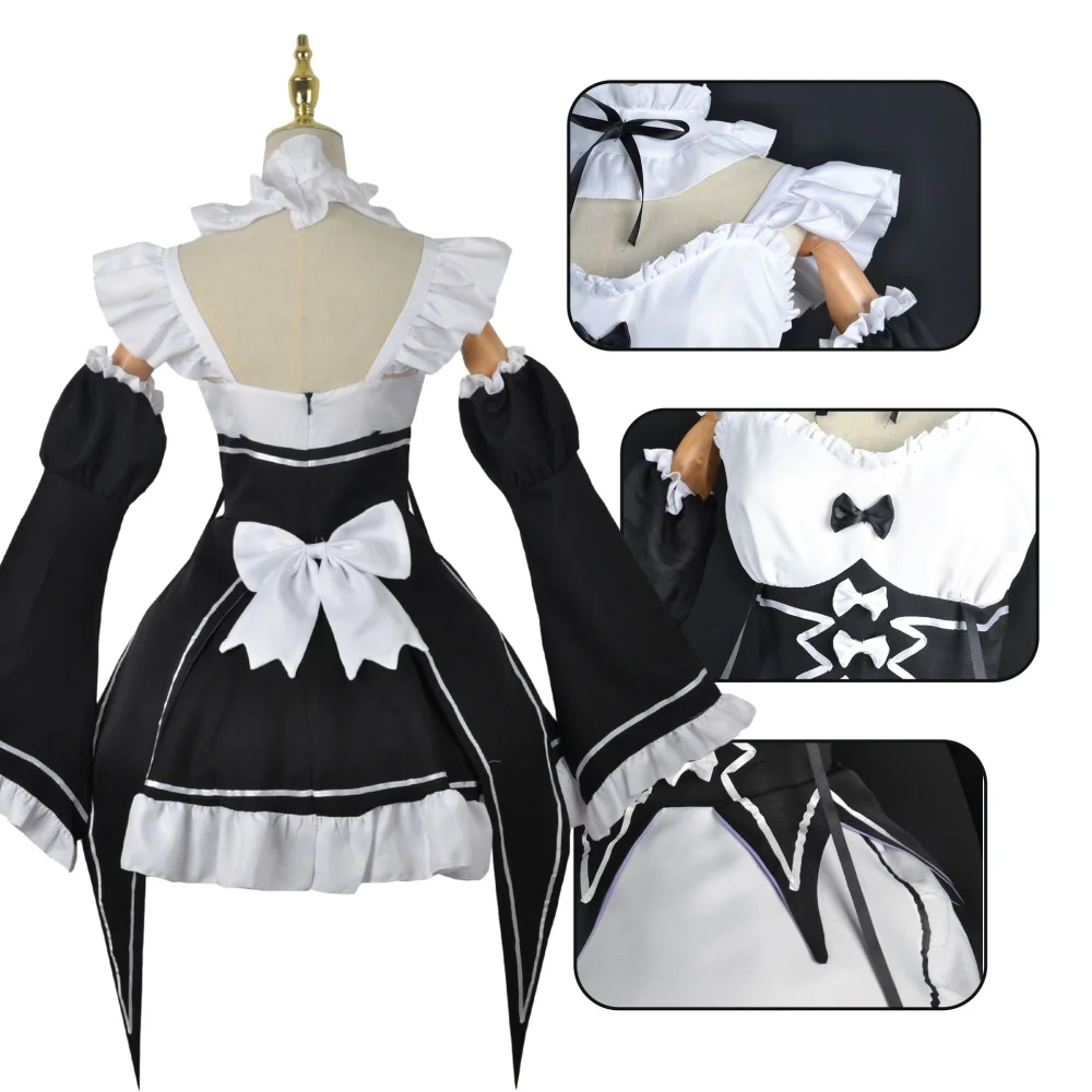 Disfraz de Anime Ram Rem Maid  - Anime Cosplay Live reseña y precio
