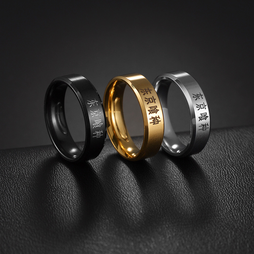 Anillos de acero inoxidable 31 - Anime Cosplay Tokyo Ghoul reseña y precio